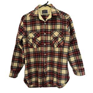 Vintage Pendleton's 100% Virgin Wool Plaid Lumberjack Outdoor Flannel Button Up